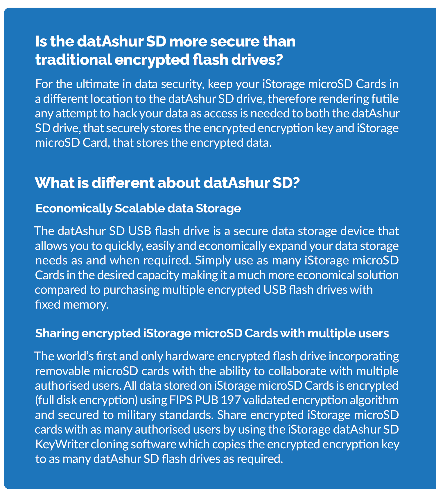 datAshur SD features