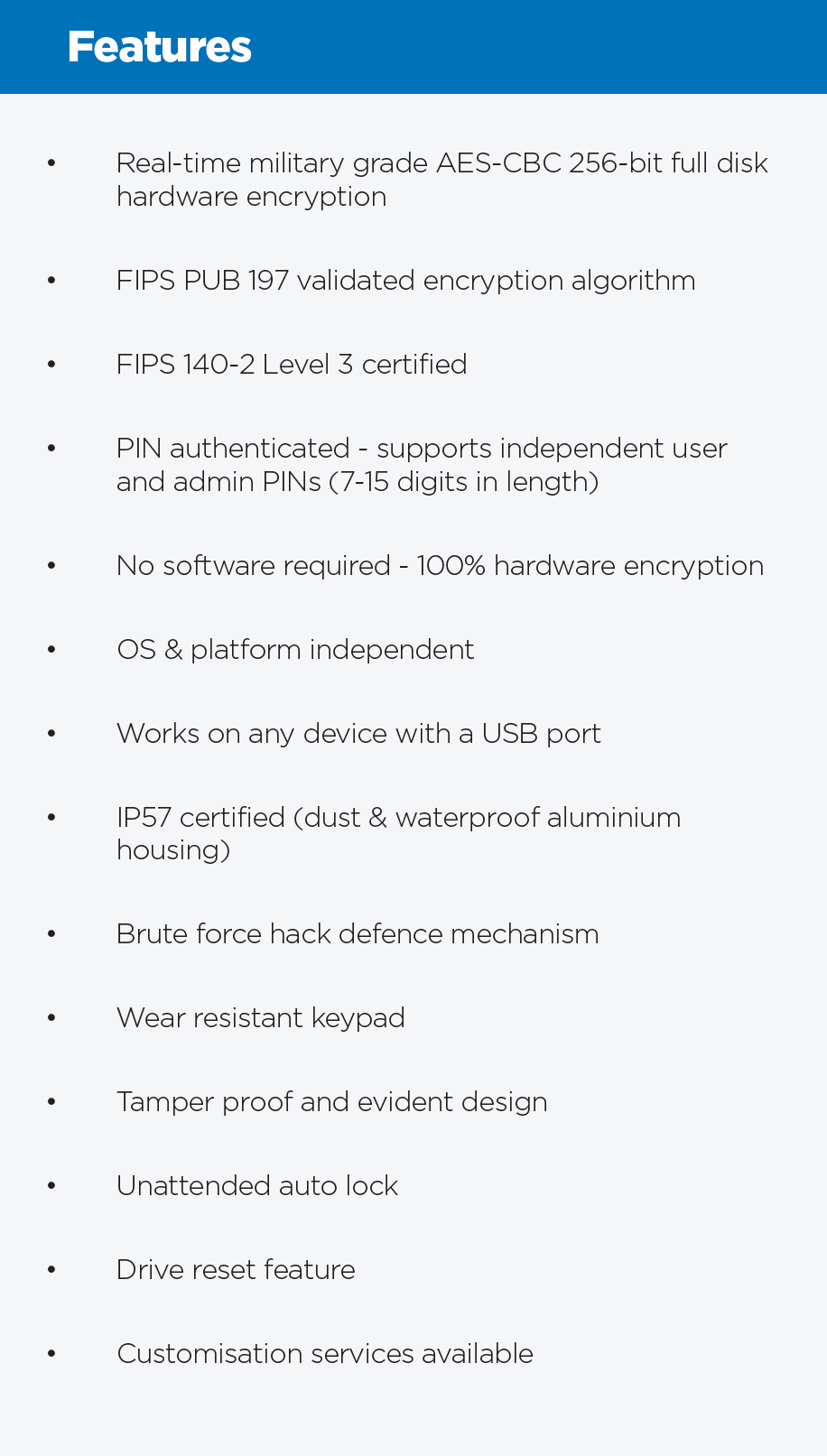 datAshur ISO Features