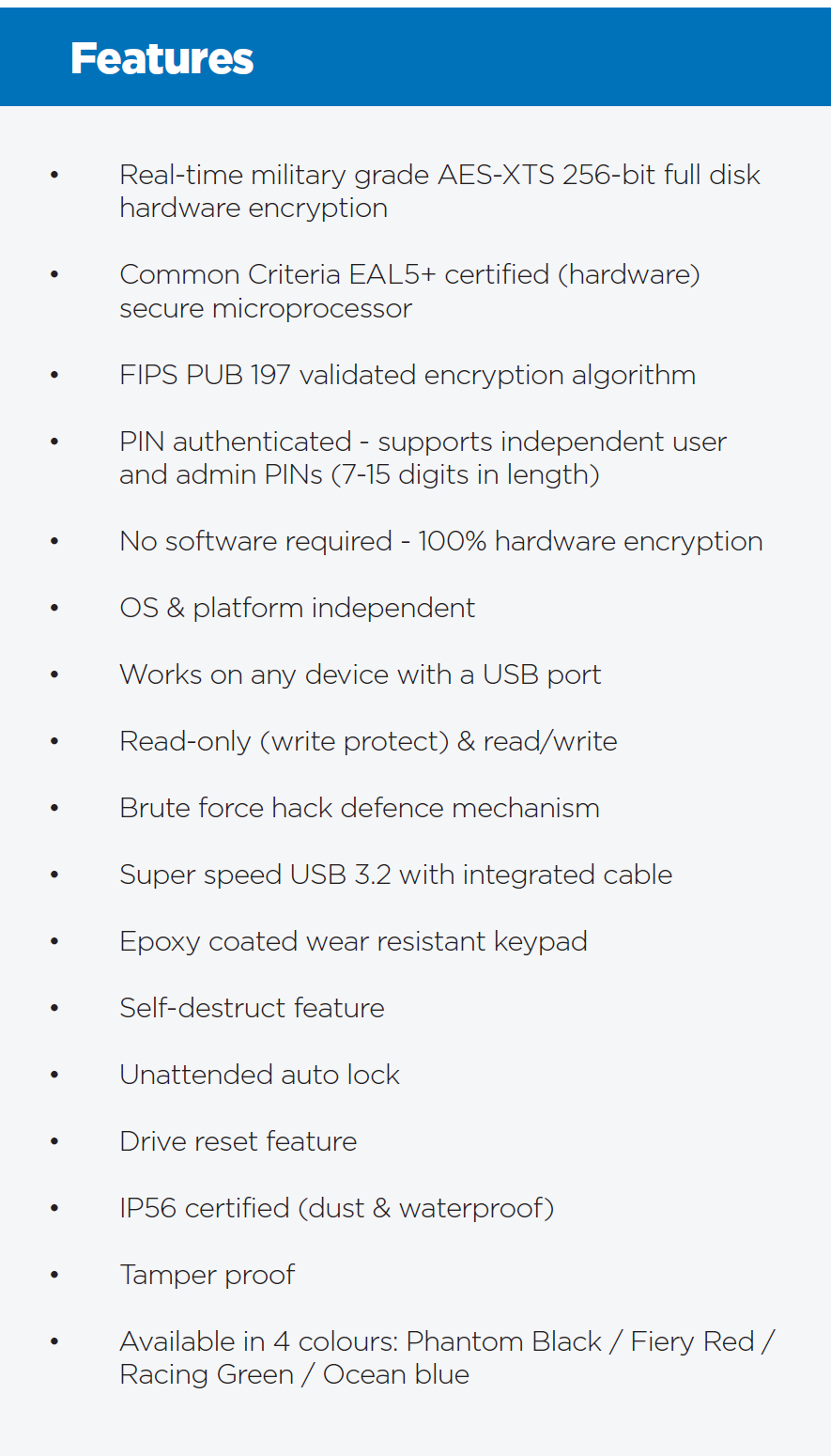 diskAshur2 features