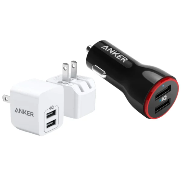 GO KIT — USB CAR CHARGER ADAPTER AND USB WALL CHARGER