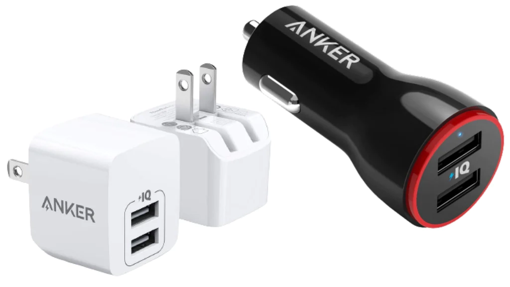 GO KIT — USB CAR CHARGER ADAPTER AND USB WALL CHARGER